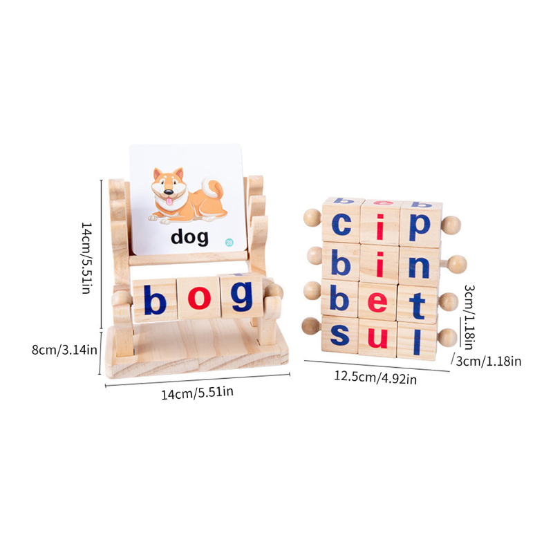 WordCraft Engaging ABC Learning with Wooden Blocks