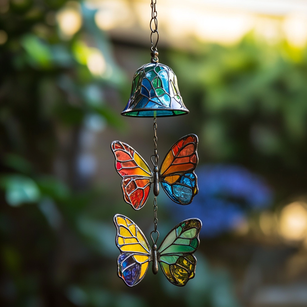 🌈🦋Butterfly Wind Chime Decoration