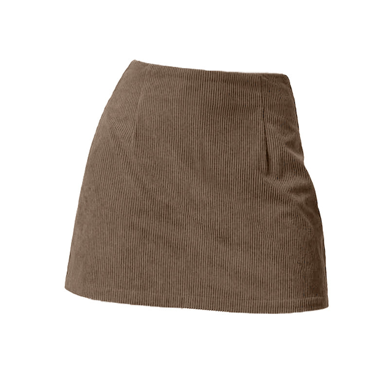 A-line Corduroy Casual Skirt