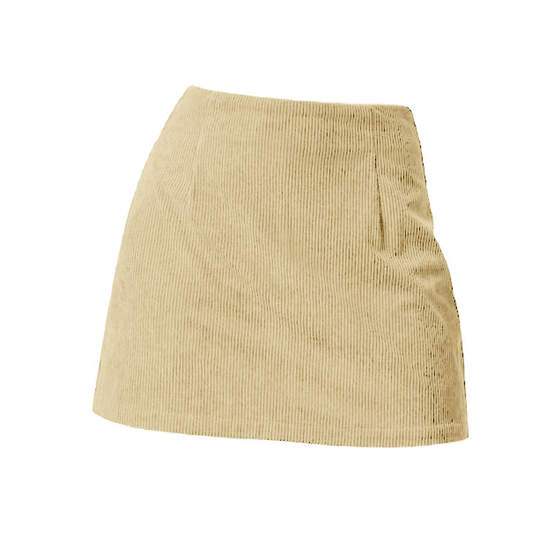 A-line Corduroy Casual Skirt