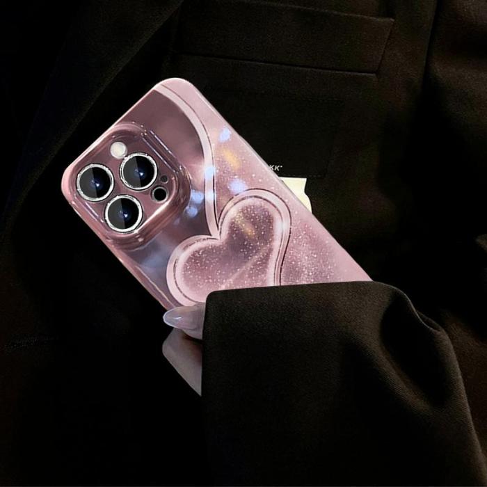 New Love Crystal Gradient Phone Case