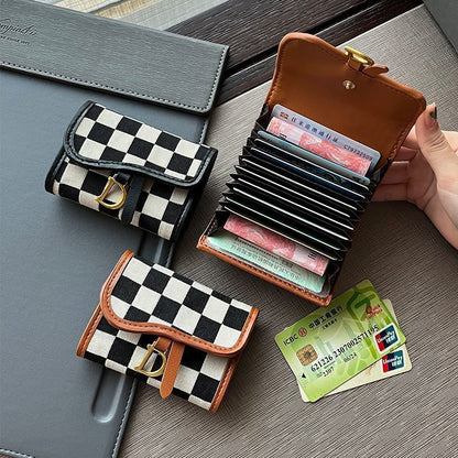 📇Women's Plaid Card Holder📇