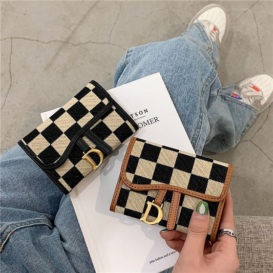 📇Women's Plaid Card Holder📇