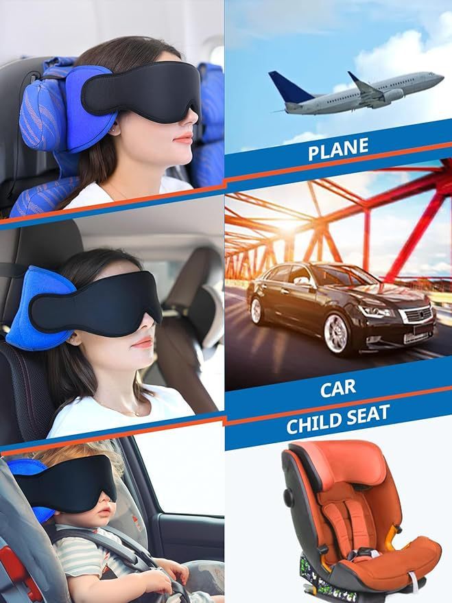 Multi-functional integrated travel pillow with eye mask