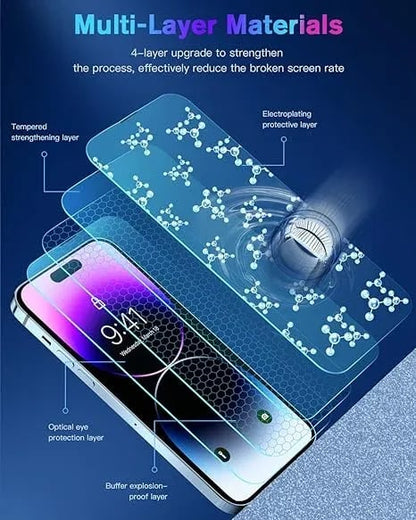 📱Screen Protector -Fingerprint-proof Dust Free Without Bubbles