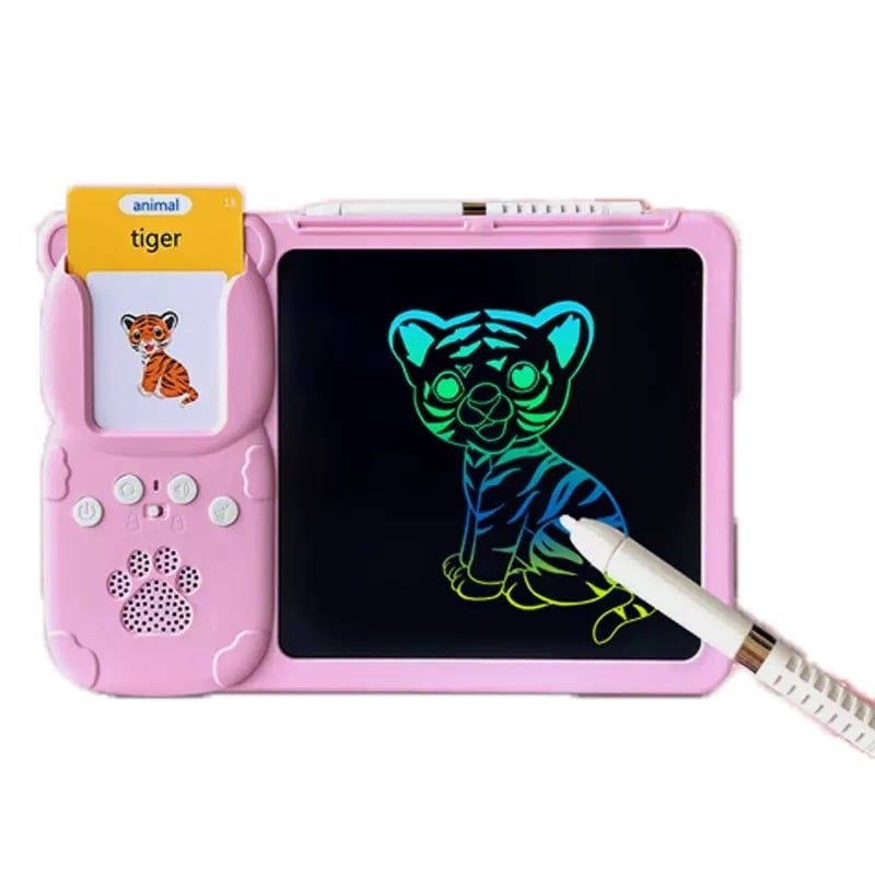 🔥LAST DAY 49% OFF🔥Early Education Card Camera 8.5-inch Handwriting Pad Integrated Machine Children's English Learning, Painting and Puzzle Toy