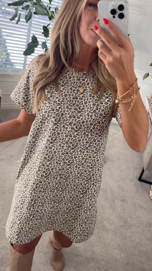 Wild Leopard Mini Dress