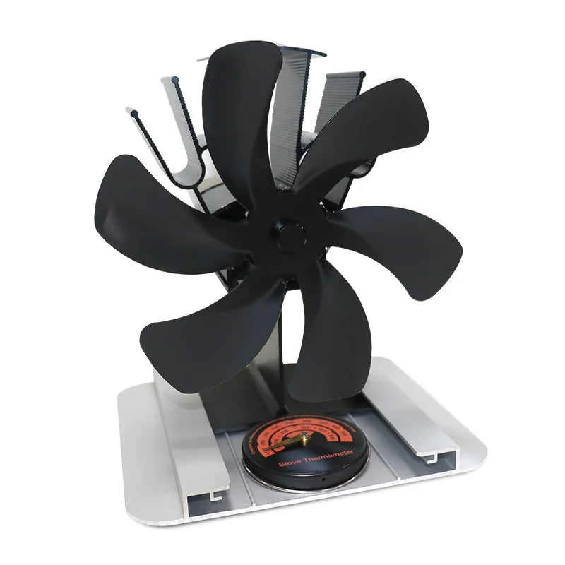 6 Blade Thermal Powered Wood Stove Fan