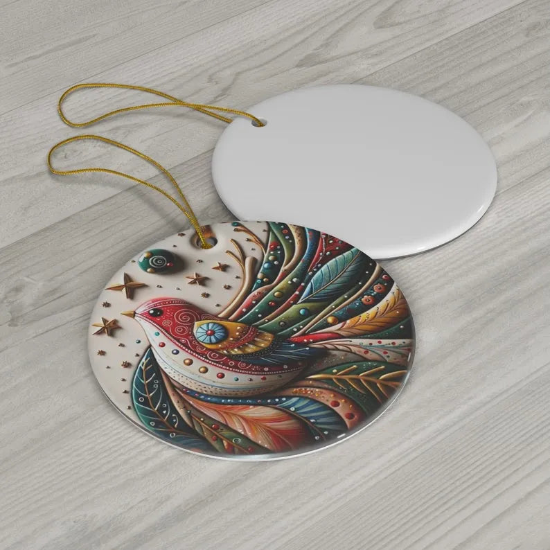 🎅CHRISTMAS SALE 50% OFF🎄Bird Of Many Colors Ceramic Christmas Ornament🐦