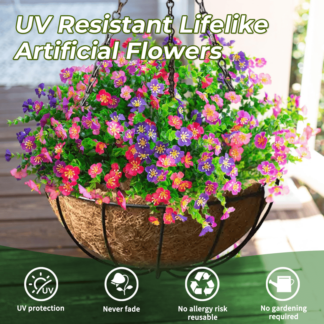 🎉Mother's Day Sale 49% OFF🌼UV Resistant Lifelike Artificial Daisies (Hanging Flowers Basket)