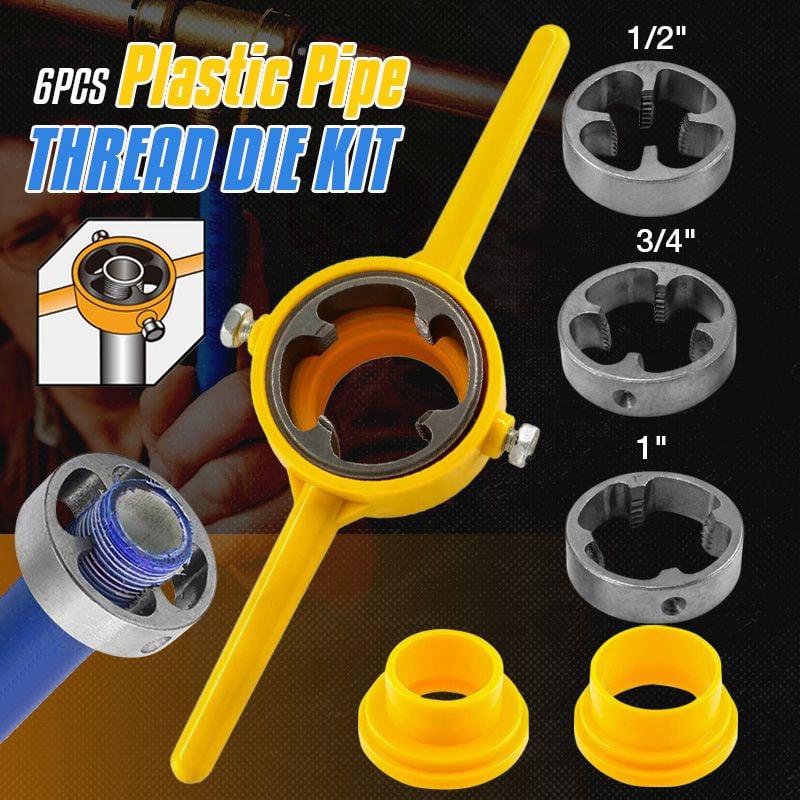 🔥Hot Sale 49%🔥6PCS Plastic Pipe Thread Die Kit