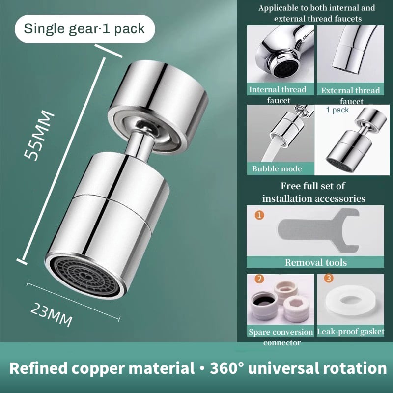 💥Kitchen sink faucet universal splash-proof washing artifact universal joint