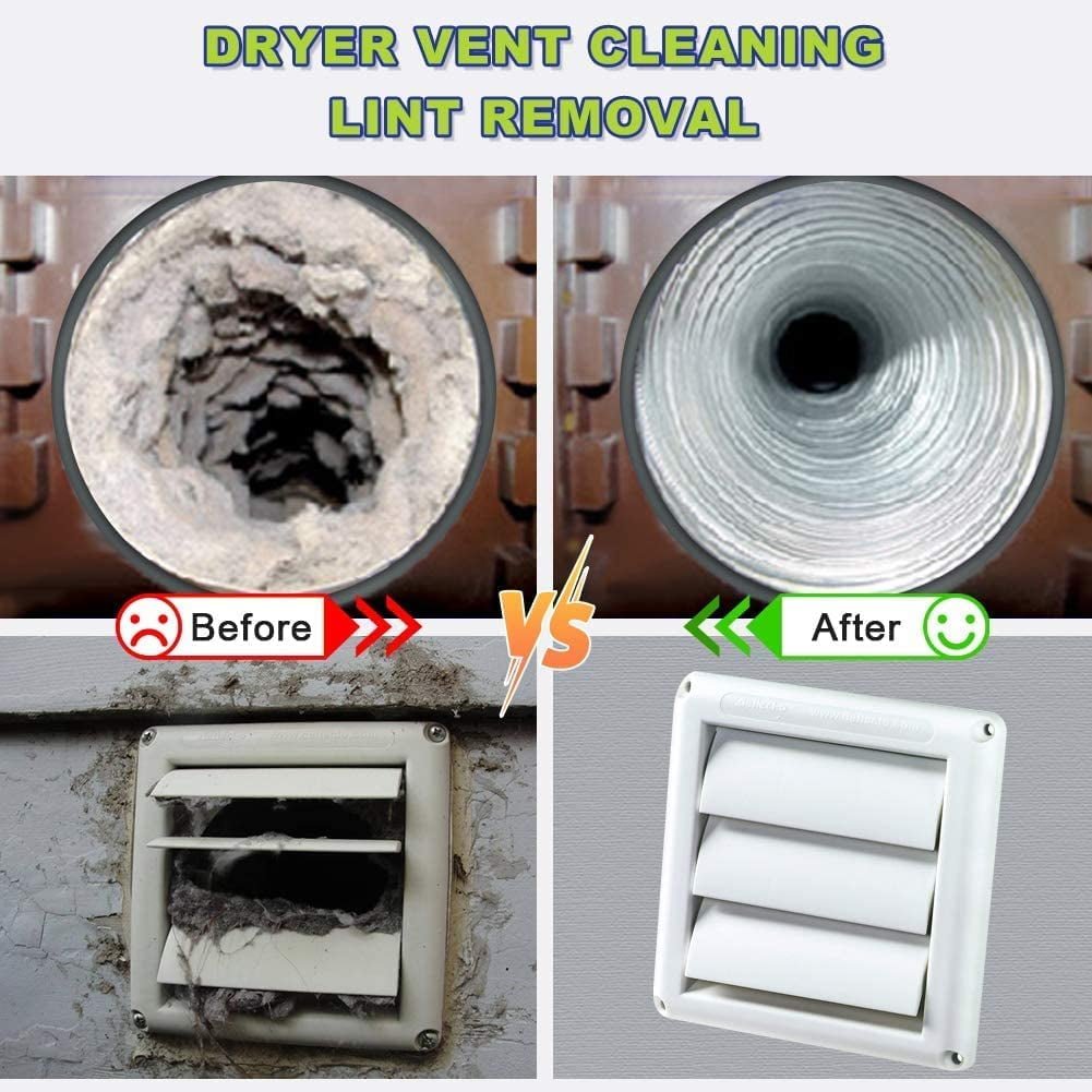 💥LAST DAY SALE 49% OFF-Dryer Vent Cleaner Kit Dryer Lint Vacuum Attachment with Stretch Universal Connector
