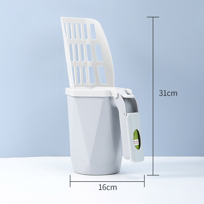 🐱Cat litter scoop integrated detachable deep scoop with garbage bag
