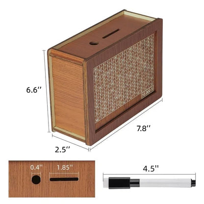 🔥Promotion Save- 49% OFF🔥-Cash Vault Wooden Savings Box🎁