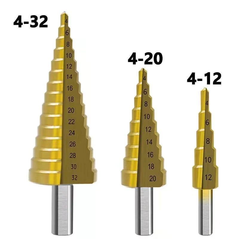 Step drill groove saw drill set (6 pieces)
