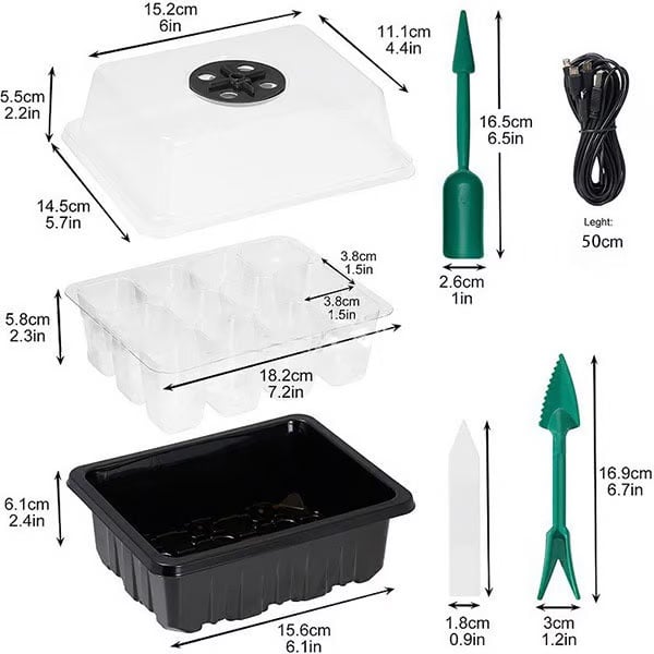 ✨LAST DAY 49% OFF🔥Adjustable Humidity Seed Starter Trays