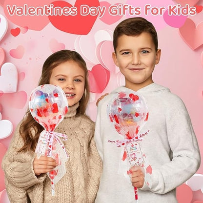 🎉Valentine's Day deals 49% OFF - Valentines Day Gifts for Kids - 24 Pack Giant Lollipop-Shaped Stationery Set🍭
