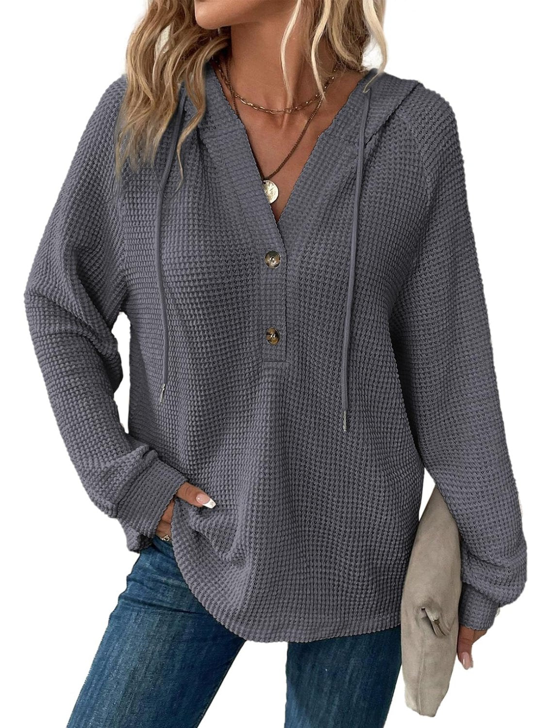 🎁Last Day 60% OFF-Women's Knitted Long Sleeve Casual Sweatshirt