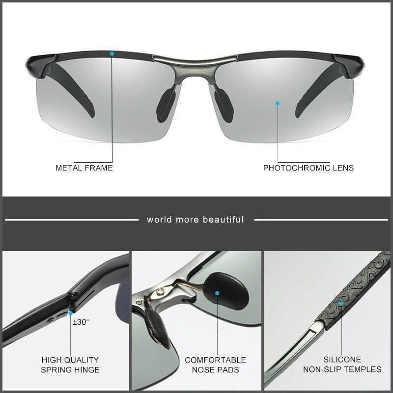 Men's Sunglasses with Anti-glare Polarized Lens