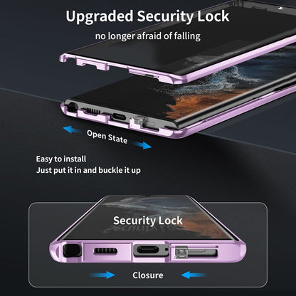 🔥New In Samsung S25 Series Case - Samsung Privacy Magnetic Double-sided Tempered Glass Case