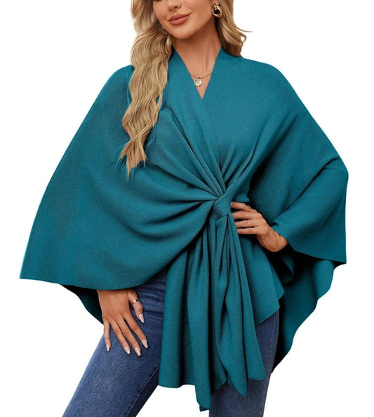 💥Last Day Promotion 49% OFF💥💕Elegant Shawl Wraps Soft Open Front Poncho Sweater💃💃
