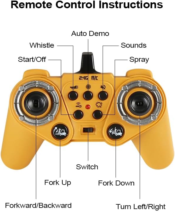 Roll over image to zoom in RC Forklift Truck, 2 in 1 Transform Lift Fork & Hook