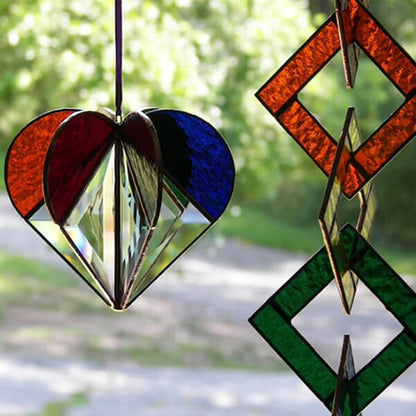 🔥Last Day Promotion 49% OFF🔥-Stained Heart-shaped Suncatcher-The Best Gift🌈