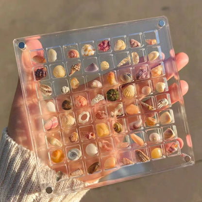 🌊Acrylic Magnetic Seashell Nail Diamond Display Box