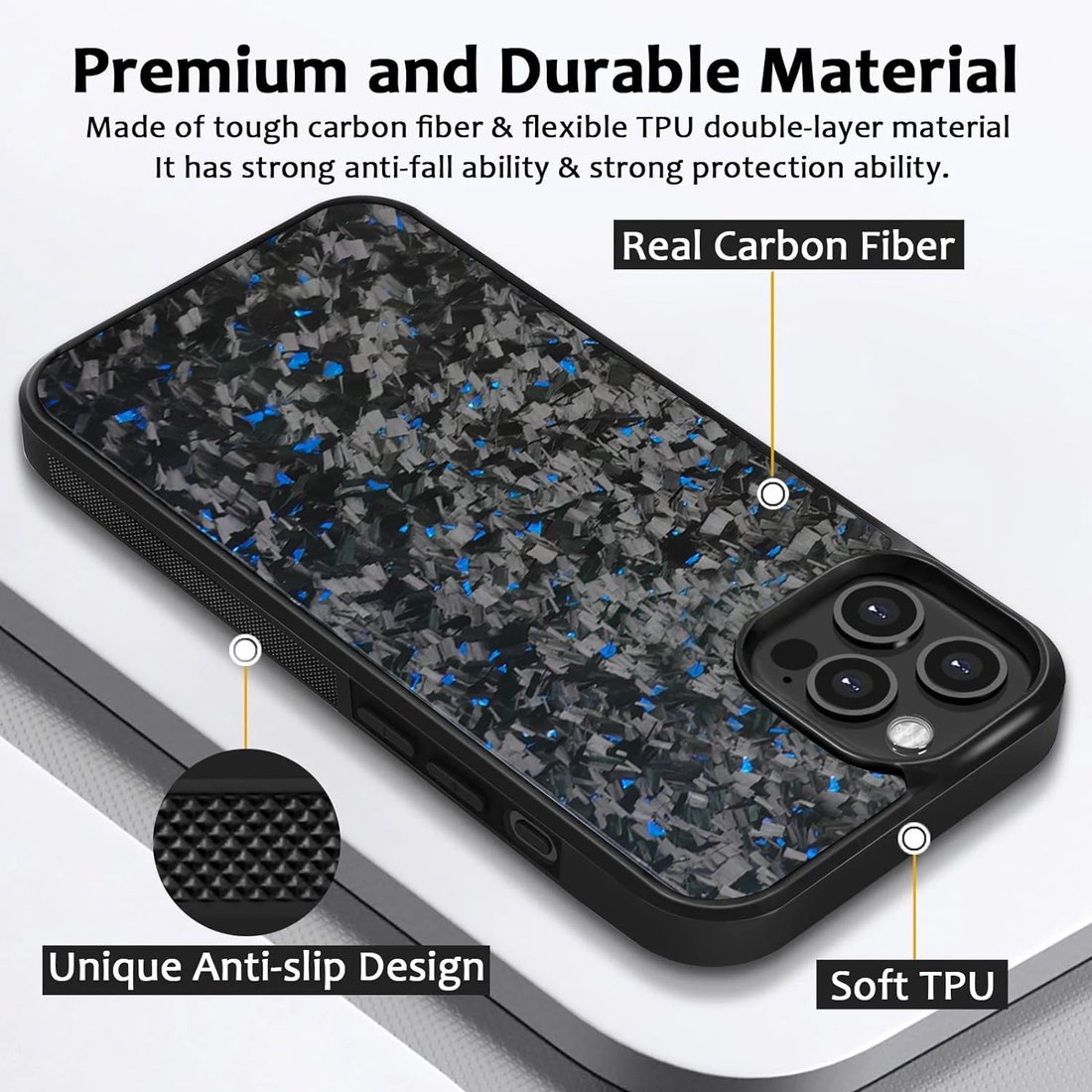 Magnetic Forged carbon Fiber Cell Phone Case