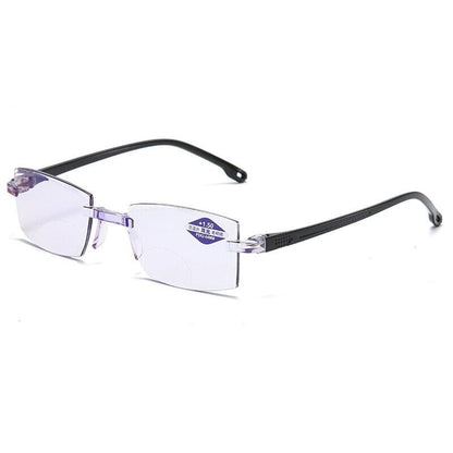 2023 New Sapphire high hardness anti blue light intelligent dual focus reading glasses