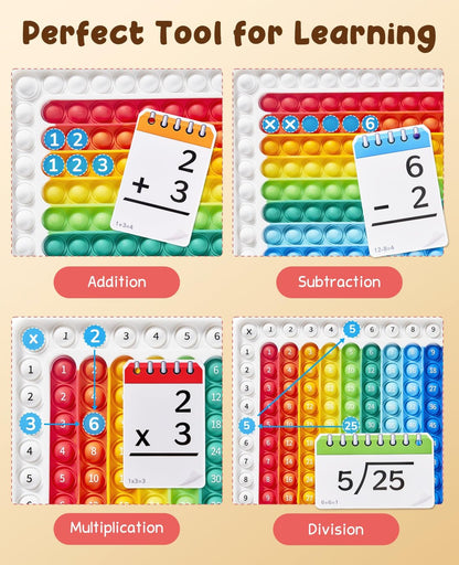 Math Flash Cards and Pop Fidget Chart