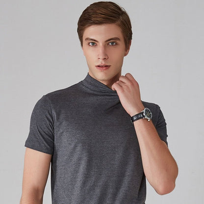 🎁2024 New Year Hot Sale🎁Men 's High Neck Slim Fit T-shirt