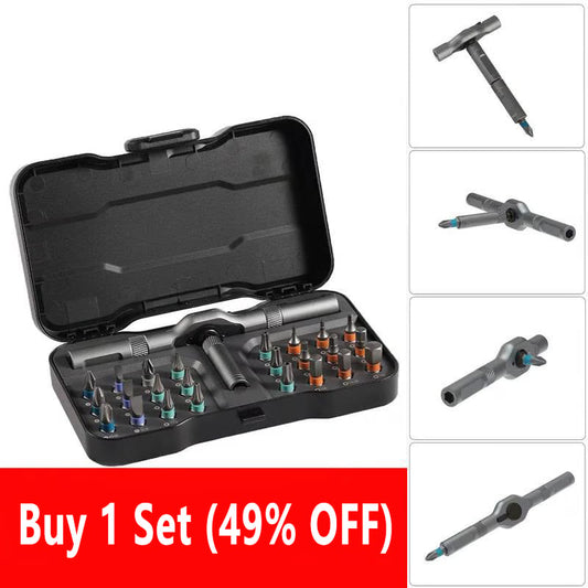 🔥Last Day Promotion 49% OFF🔥DIY screwdriver 24 in 1, switchable screwdriver shape to adapt to various home repairs
