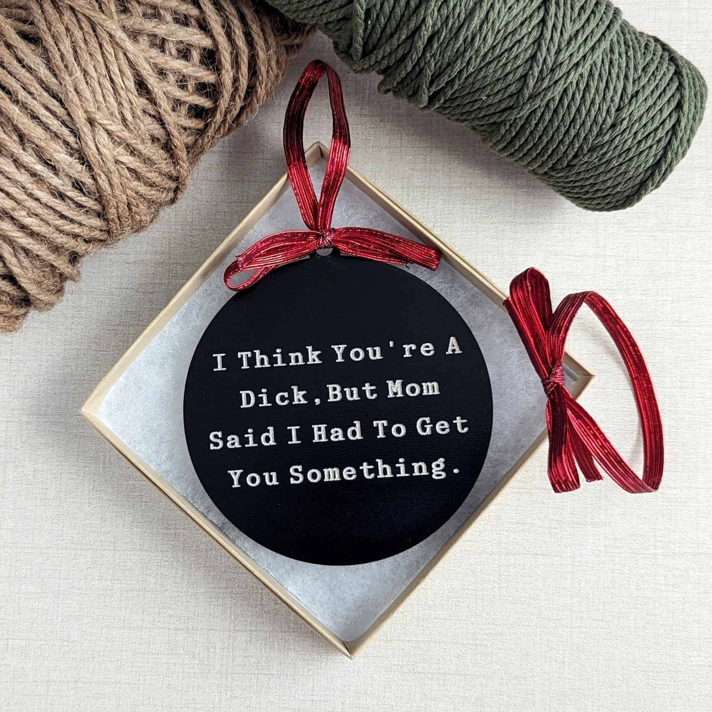 😈Dark Humor Sibling Christmas Ornament