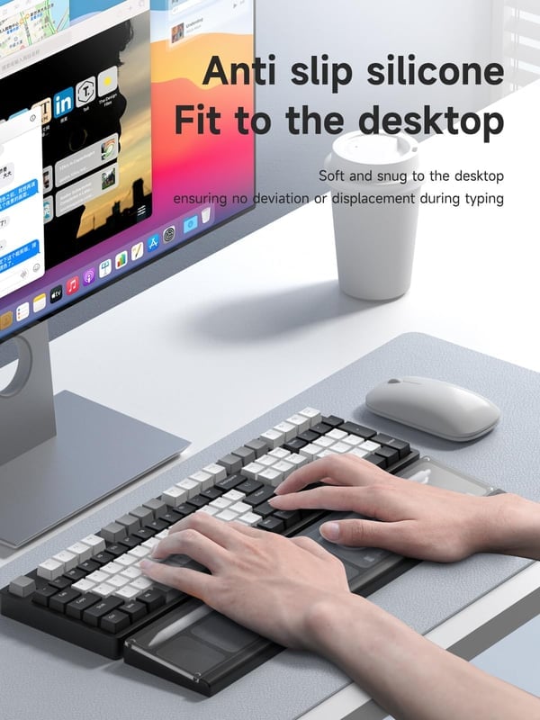 🔥Keyboard Wrist Rest Pad with Desktop Partition Storage Box