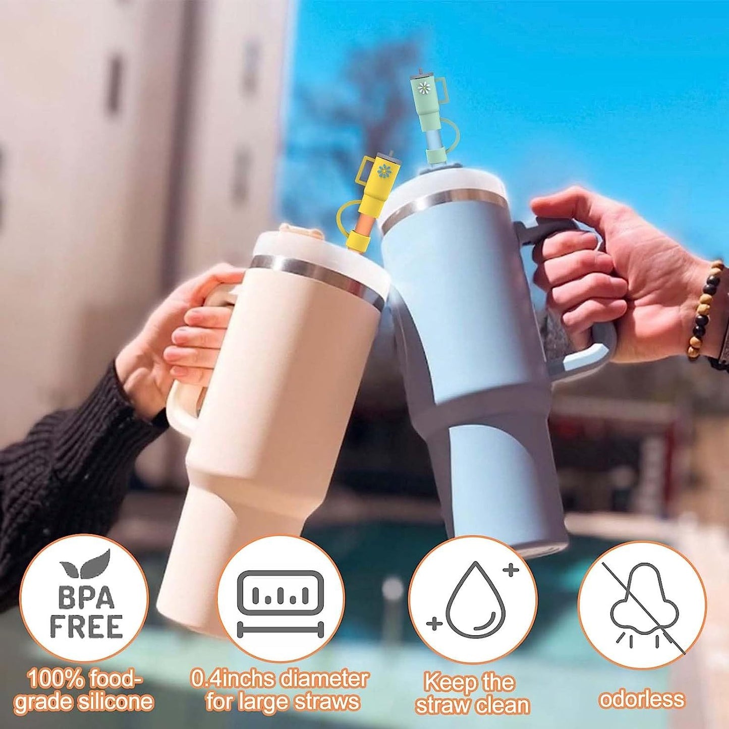 🥤2024 Silicone Straw Topper