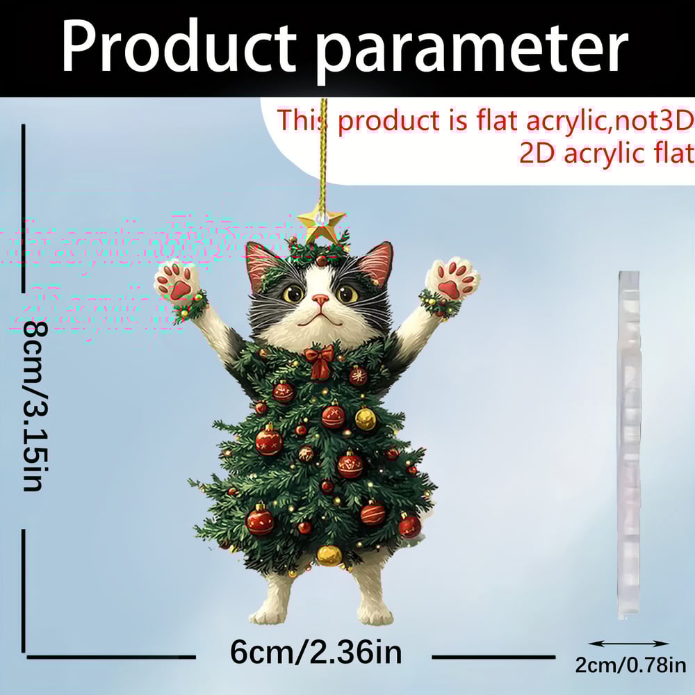 🔥Last Day Promotion 49% OFF🎁Funny Black and White Cats Christmas Ornament