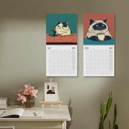 📅Year-end Promotion 49% Off🐈2025 Cat Calendar - Cats Chillin' With Coffee