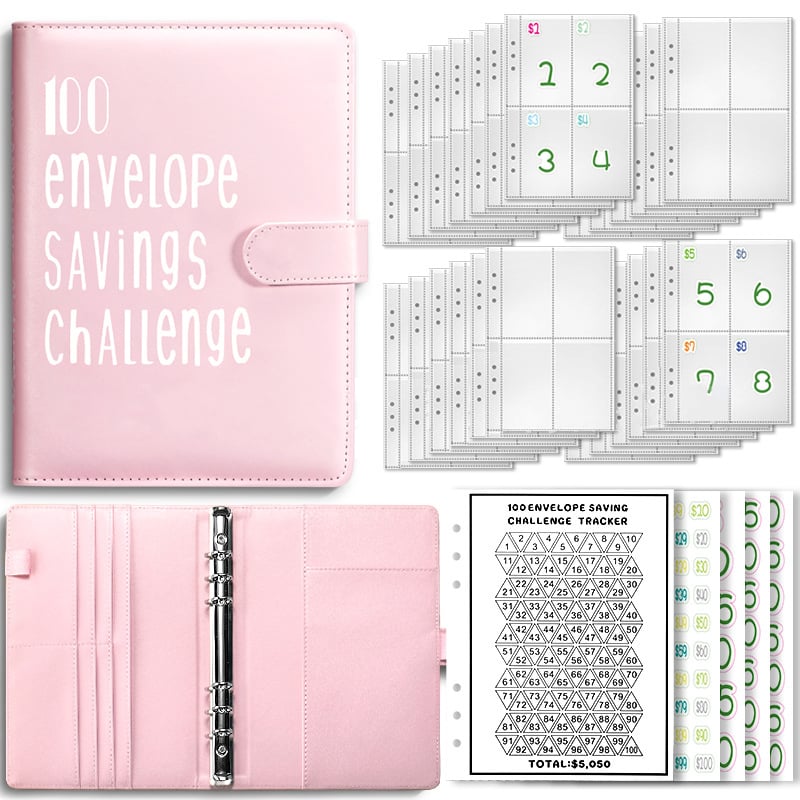 ✨Limited Time Discount✨- ✉️100 Envelope Challenge Binder | Easy And fun Way To Save Money