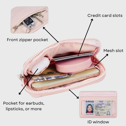 Puffer Wristlet Wallet Fits Phone💜