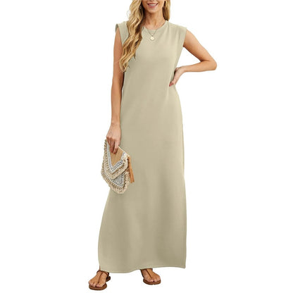 ⏰HOT SALE-WOMEN SUMMER CASUAL LOOSE SPLIT WRINKLE-FREE LONG DRESS