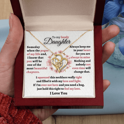 For Daughter - I LOVE YOU Diamond necklace