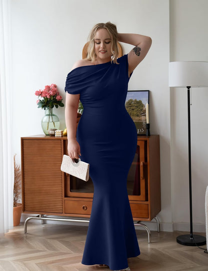 2025 WOMEN'S ELEGANT SLEEVELESS OFF SHOULDER BODYCON LONG FORMAL PARTY EVENING DRESS