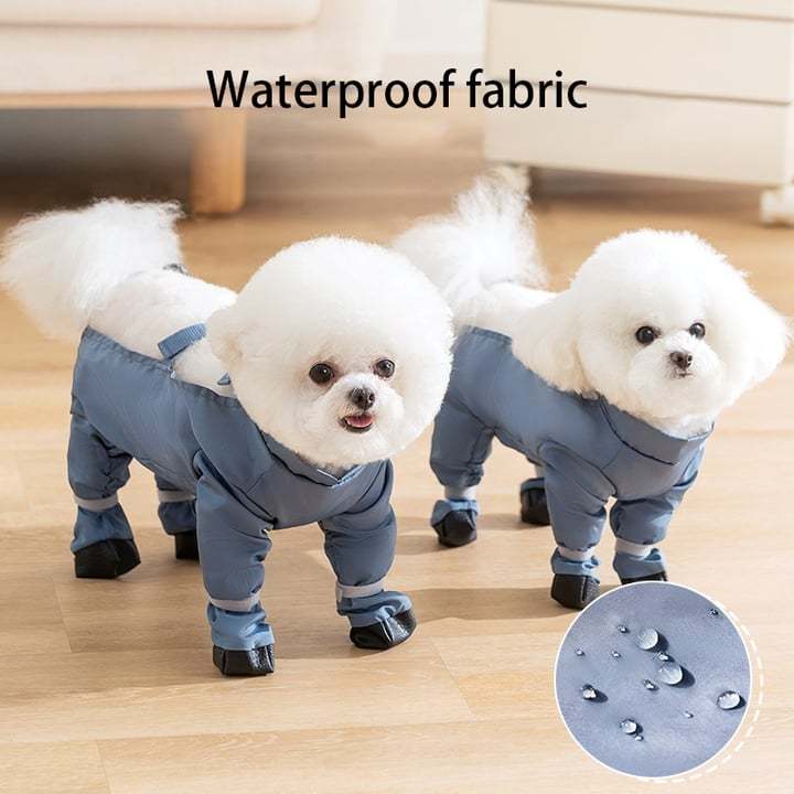 ✨New upgraded - Outdoor Dog Dust Proof Four Leg Pants Waterproof Dog Jumpsuit With Adjustable Buckle