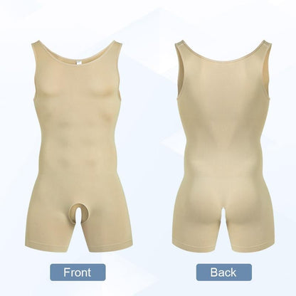 Men's Solid Scoop Neck Shapewear🏋️‍♂️