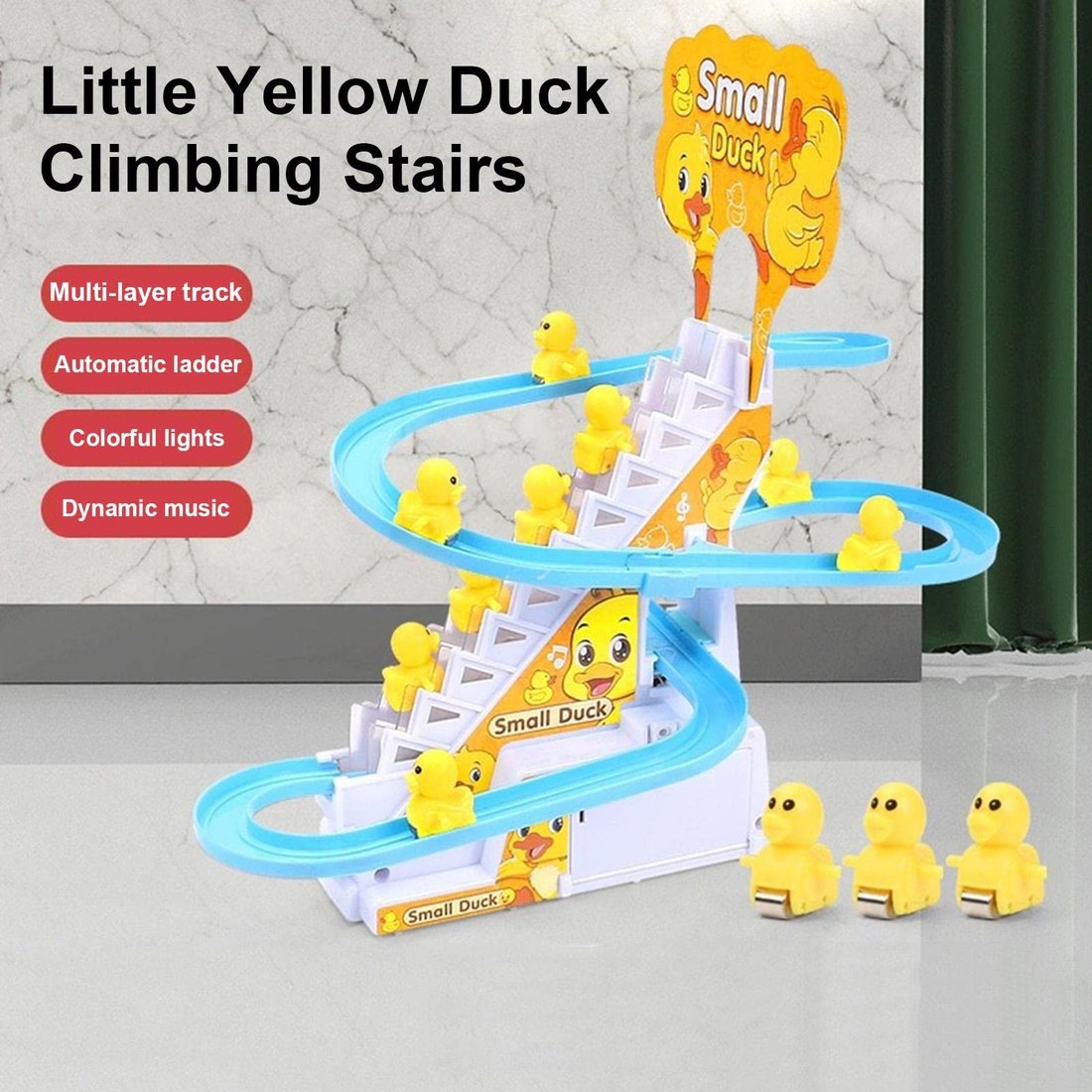 🦆Electric Duck Slide Track With Lights And Music🦆