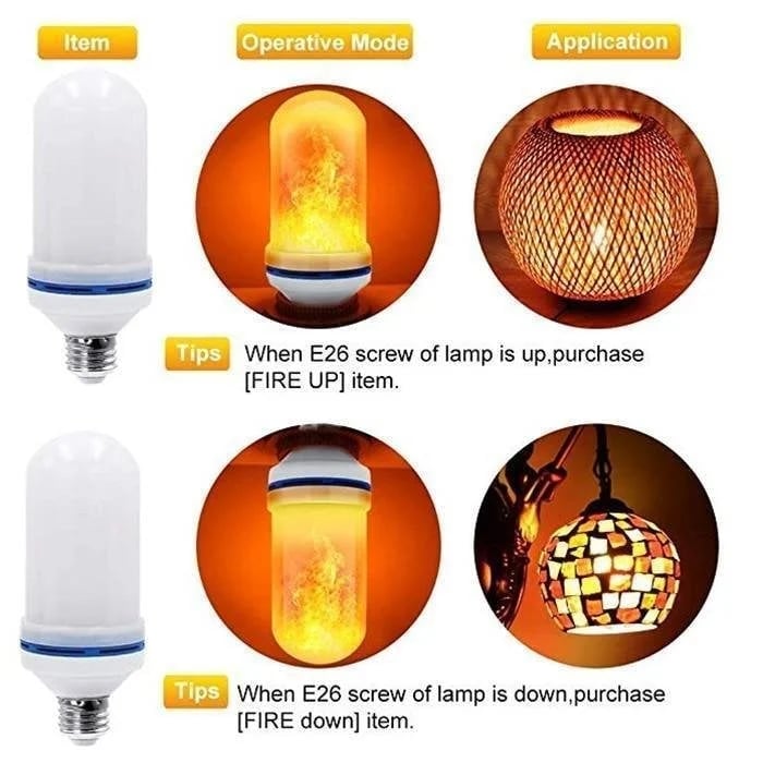 🔥LED Flame Light Bulb With Gravity Sensing Effect