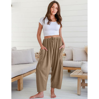 ☀️Women's Linen Wide Leg Pants with Pockets