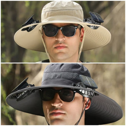🏆 50K+ SOLD! 70% OFF – Almost Gone-⚡2025 New Ultralight Solar Fan Sun Hat – Lighter Than a Baseball!⚾(Only 11oz)